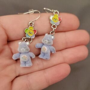 Hot Topic Care Bears Harmony Bear Fuzzy Earrings